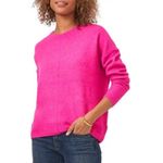 Vince Camuto Hot Pink Center Seam V-Neck Sweater Photo 3