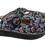 Alegria  By PG Lite Patent Leather Butterfly Shoes Buckle Clogs Mules Size 6- 6.5 Photo 0