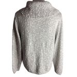 Sag Harbor Missy Grey Metallic Turtleneck Pullover Long Sleeve Sweater Photo 2