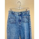Indigo Rein Womens Distressed Wide Leg Jeans Acid Wash Denim‎ Ripped High Waist Y2K Photo 6