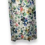 Likely  Pleated Maxi Dress White Multicolor‎ Floral Sleeveless Halter Size 4 Photo 3