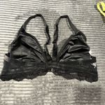 Victoria's Secret Victoria’s Secret Bralette black large velvet trim lace front Closure EUC Photo 3