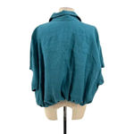 Athleta Playa Linen Tie Top Borealis Green Blue Short Sleeve Plus Size 3X Photo 7