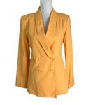Anthropologie 4SI3NNA Double Breasted Blazer Marigold Size S Gold Photo 3