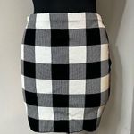 Rachel Roy  Black & White Monochromatic Plaid Mini Skirt in Size Medium Photo 0