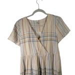 Madewell Linen Blend Clara Midi Dress Plaid Pockets Cottagecore Womens Small Photo 3