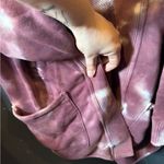 JoyLab  Pink White Tie Dye Sweatshirt Cardigan Size Medium Photo 2