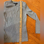 White House | Black Market Button-Shoulder Knit Top – Size S – Gray Photo 2