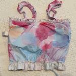 Rad Swim Betsy medium smocked ruffle tankini swim top SW2 2964 Blue Photo 7