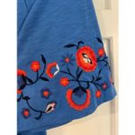 Westport  blue embroidered sleeve blouse xs Photo 4