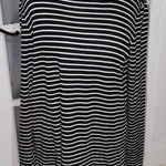 Lafayette 148 New York Womens Black White‎ Striped Long Sleeve Shirt Top Large Photo 0