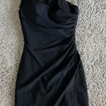 Sherri Hill Black  Dress One Shoulder Photo 0