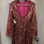 Maeve Anthropologie Long Sleeve Mock Neck Sequin Mini Dress Photo 3