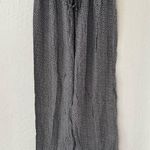 Vintage InModa Frayed Ankle Pull On Drawstring Ditsy Floral Wide Leg Pants Black Size undefined Photo 0