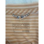 Patagonia Long Sleeve Henley Tee Shirt Pullover Striped Beige Women's Size Large Photo 5