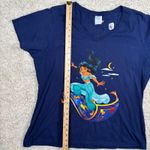 Disney Jasmine Magic Carpet Ride V Neck T Shirt Navy Blue Women's XXL Photo 6