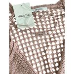 Bohemian Rose Pink Crochet Frill Cardigan Sweater Medium NEW Photo 2