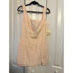 Altar'd State  Womens‎ Gingham Check Sundress Orange & White Sleeveless L NEW Photo 1