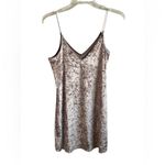 LA Hearts L.A. Hearts Strappy V Neck, Silver Gray Pink Velvet Mini Dress WORN ONCE. Size S Photo 7