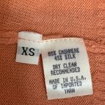 margaret o'leary  orange pullover 50% cashmere silk sweater long sleeve size xs Photo 12