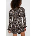 Urban Outfitters Diana Women’s Medium Black Floral Long Sleeve Romper Jumpsuit Photo 9