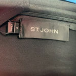 St. John  Black Split V-Neck Wide Leg Jumpsuit‎ Size 0 Photo 4