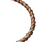 Vintage Native American Sterling Silver Copper Twisted Wire Cable Cuff Bracelets Gold Photo 6