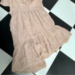 Love Shack Fancy Pamela One Shoulder Asymmetric Midi Dress Eyelet Lace Blush Pink Photo 11