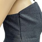 Gap Black Metallic Silver Strapless Spaghetti Strap Dress Womens 4 Photo 12