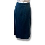 Lafayette 148 Size 14 Blue Front Slit Knee Length Pocket Skirt Photo 4