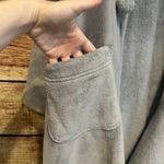 Victoria's Secret  Gray Grey Soft Cozy Plush Hooded Short Robe Small Belt Tie Photo 2