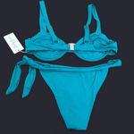 Sunday Brunch Teal Blue Underwire Top 2 Piece Bikini Photo 9