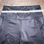 Adidas  By Zoe Saldana AEROREADY Metallic Black Shine Leggings Women’s Medium Photo 8