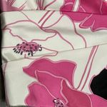 Kay Unger New York Silk Bustier Pink Off-White Black Floral Strapless Top Size 4 Photo 6