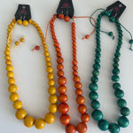 Paparazzi NIP! 3 : Effortlessly Everglades Necklaces - Teal, Orange, Yellow (b43) Photo 0