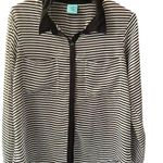 H.I.P. Vintage Y2K Black And White Striped Button Up Shirt From . Photo 0