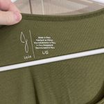 Joie  large short sleeve stretchy modal army hunter green ribbed top Photo 2