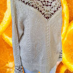 Moon River ‎ Knit V Neck Sweater with Collar Design Size Medium Photo 0