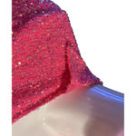 Judith March  Hot Pink Sequin Wrap Mini Dress Long Sleeve Holiday Party Small Photo 2