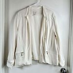 Chico’s Ivory Open Front Blazer Women’s Size 2/L Size L Photo 0