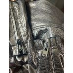 IRO  Luigaspe Leather Metallic Moto Jacket Photo 13