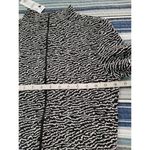 Topshop  Crop Top, Women's Black White Zebra Print Full Zip Short Sleeve Size 8 Photo 2