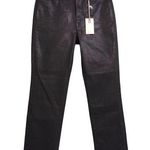 Good American Womens Good Legs Straight Leg Jeans Black Coated High Rise 10 New Photo 0