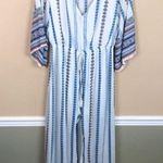 Japna  Women’s Boho Floral Multi Pattern Deep V-Neck Wide Sleeve Romper Dress Photo 0