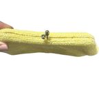 American Vintage Beaded Butter Yellow Kisslock Clutch Photo 1
