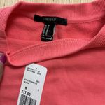 Forever 21 Athletic Sweatshirt Cropped Salmon Ruched Arms Medium New Photo 1