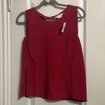 NWT O'2nd Merlot Berry Red Silk Blouse Size 0 Photo 1