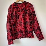 Vintage Victor Costa 2 Piece Red and Black Satin Tank Top Blouse and Jacket Size 12 Photo 2