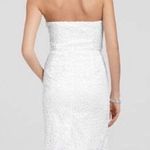 Ann Taylor White strapless embroidery overlay lace detail dress Photo 1