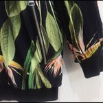 ZARA  Tropical Safari Floral Print Oversized Relaxed Bomber Jacket M Photo 6